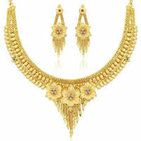 18.980gms Gold Necklace Set - Color: As Per Requirement
