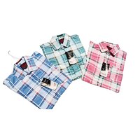 Mens Cotton Check Shirt - Collar Style: Straight