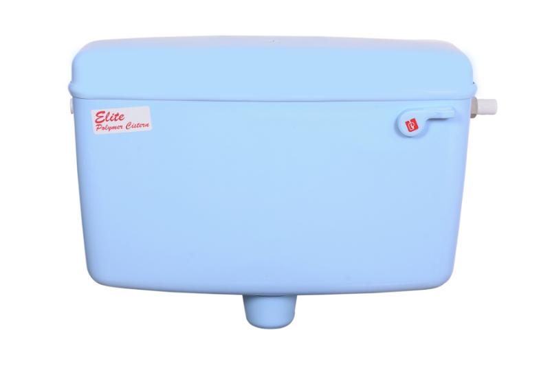 Toilet flush tank skyblue