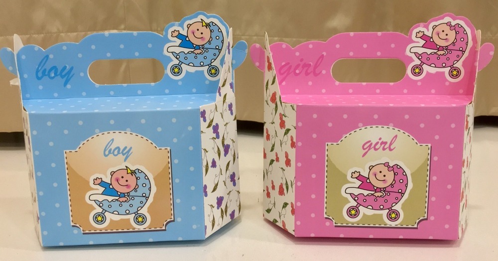 chocolates & sweets baby announcement box.