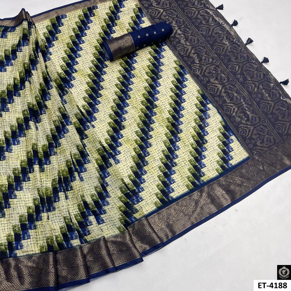 Designer print saree