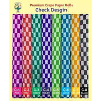 Check Design Crepe Paper Rolls