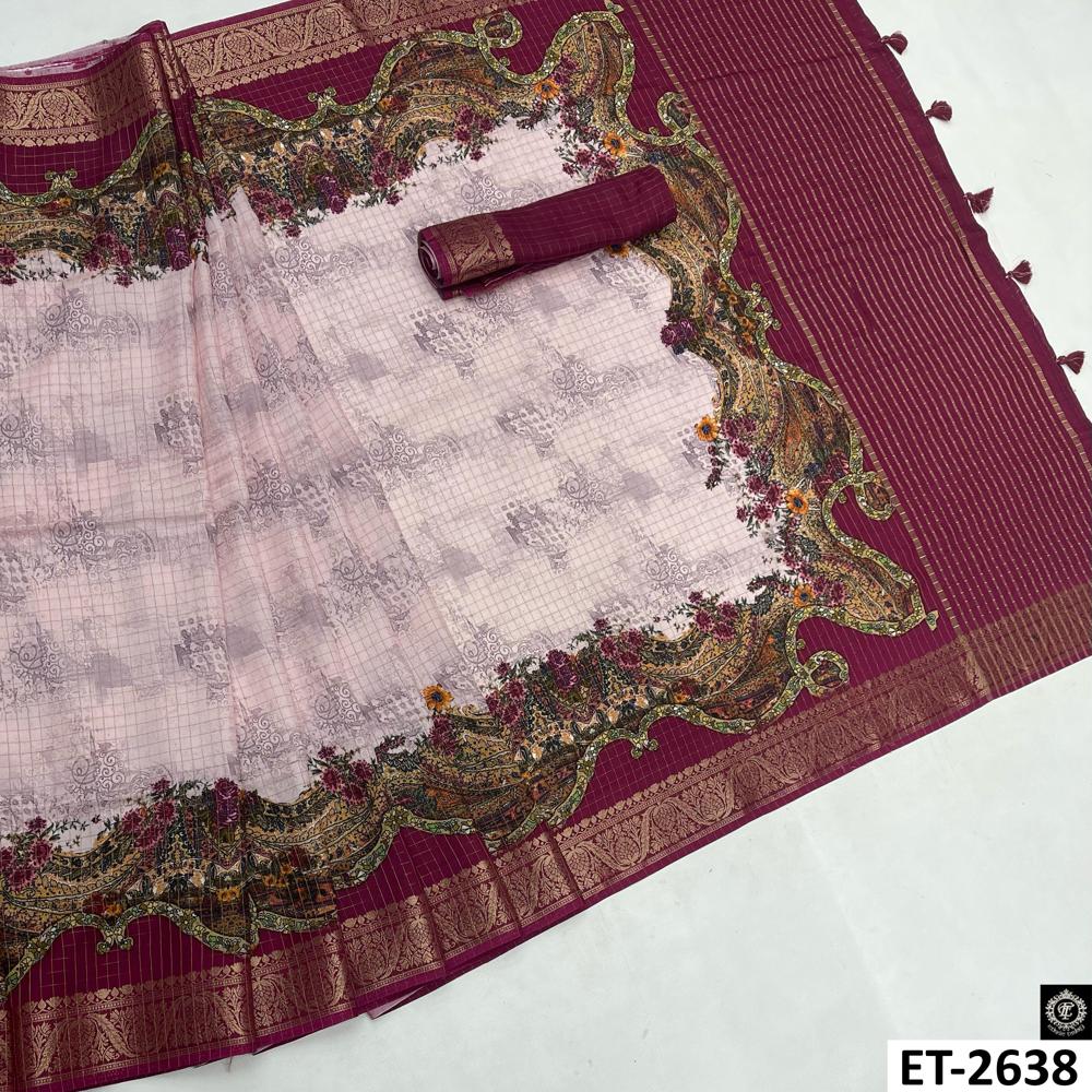 Designer Floral Print Saree
