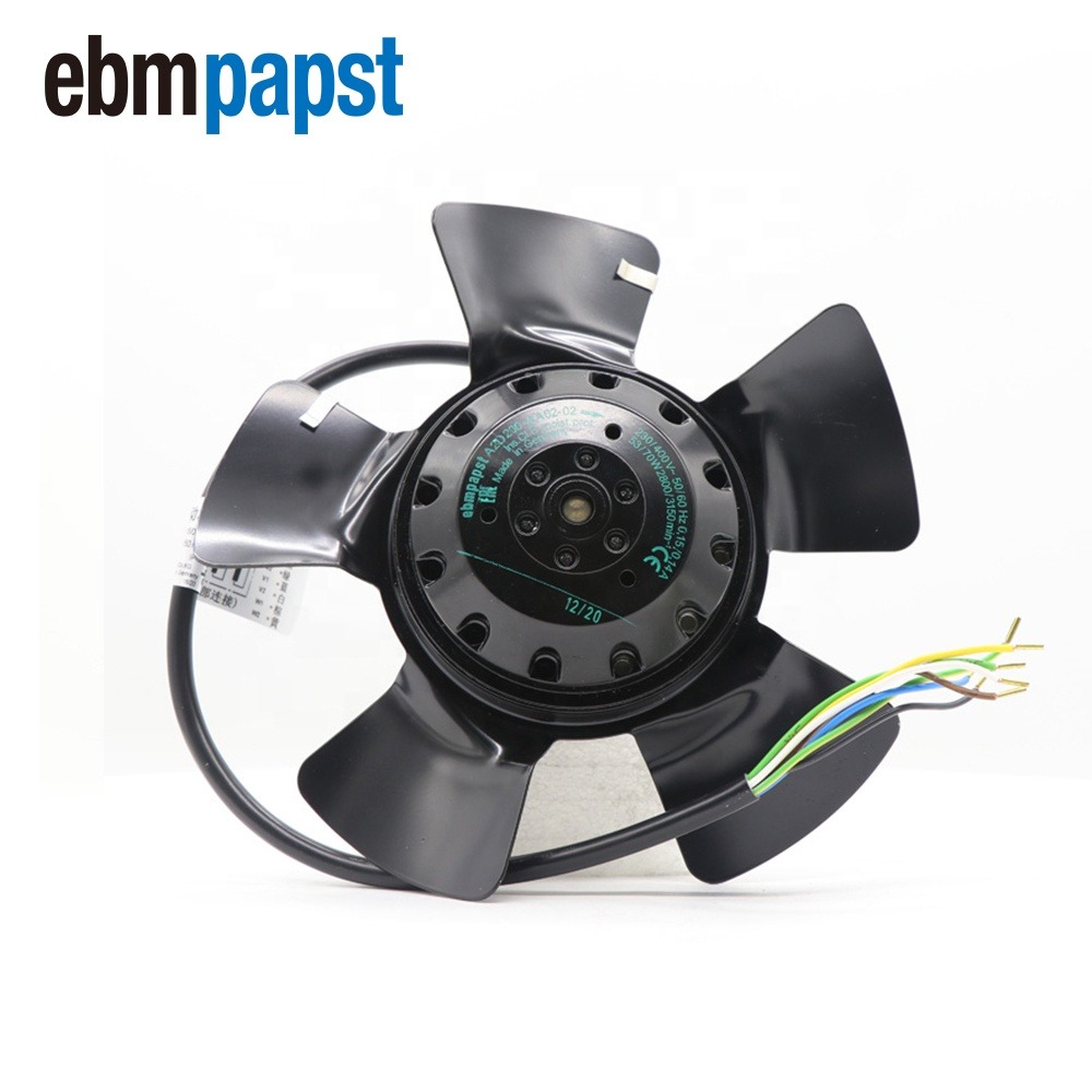 ebmpapst A2D200-AA02-02 230V/400V AC 53W 200mm 2800RPM Ball Bearing Siemens Motor Inverter Axial Cooling Fan