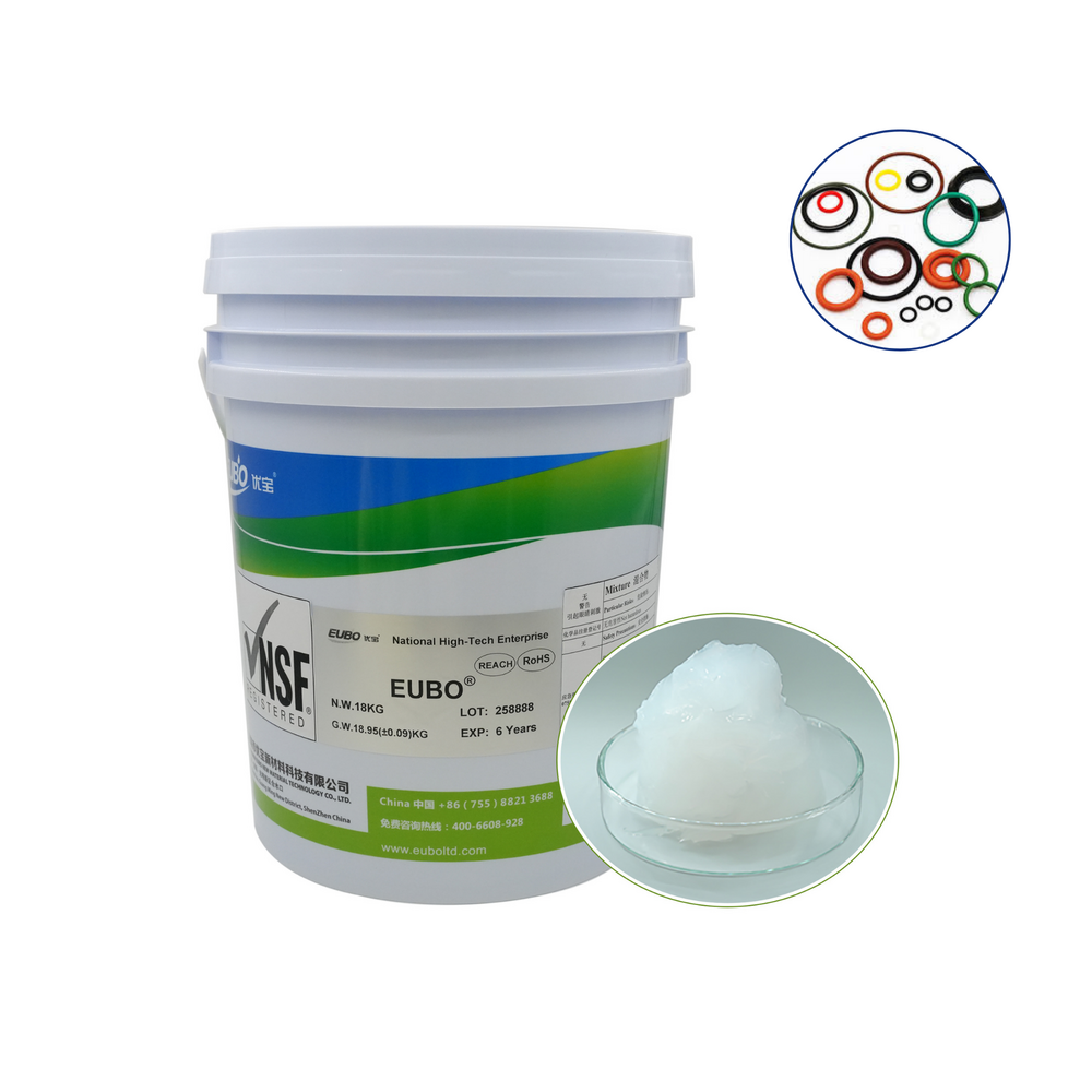 Eubo ओ-रिंग के लिए सीलिंग ग्रीस उच्च और निम्न तापमान स्थिरता उत्कृष्ट एसिड और क्षारीय प्रतिरोध खाद्य-ग्रेड ग्रीस