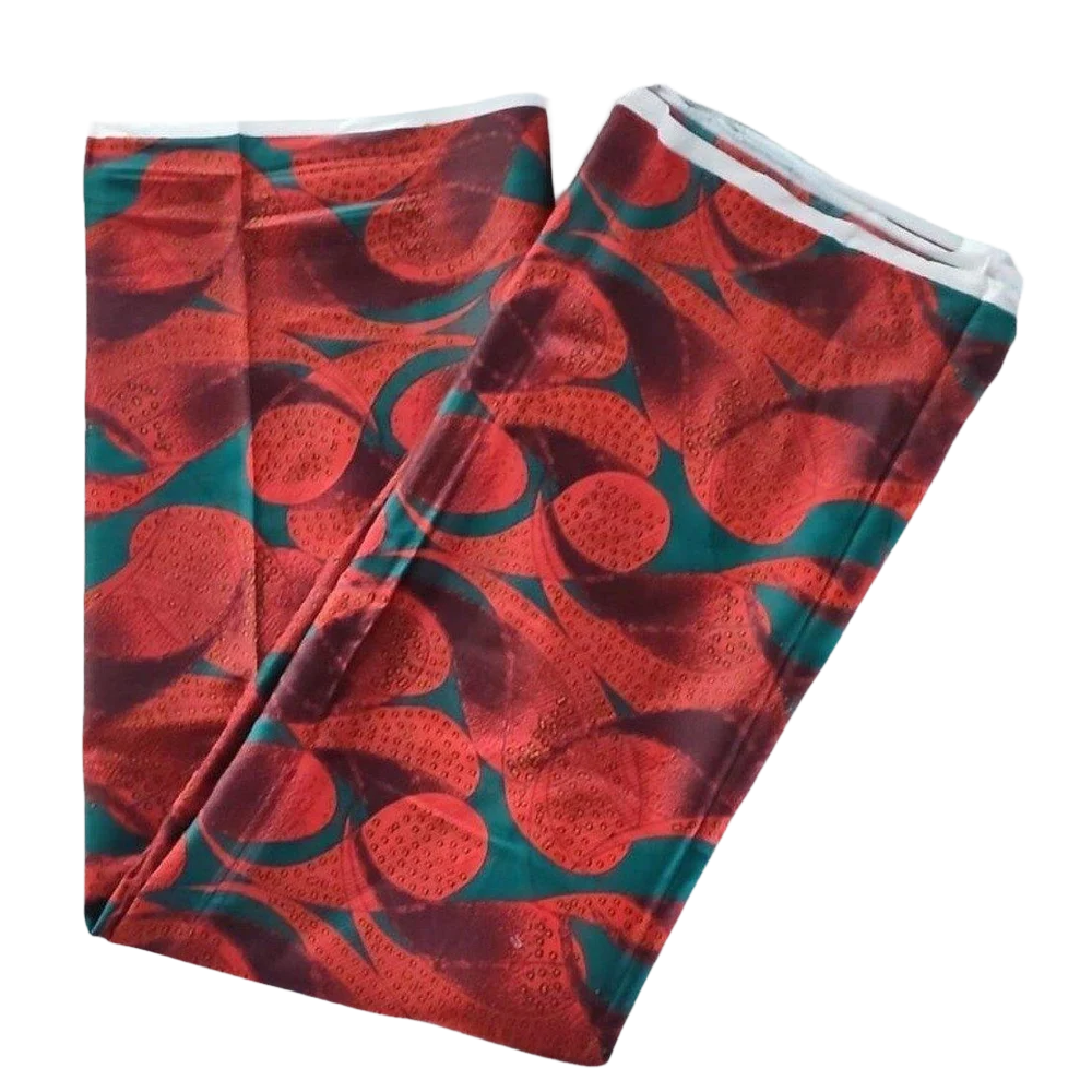 Maroon Rayon Printed Fabric