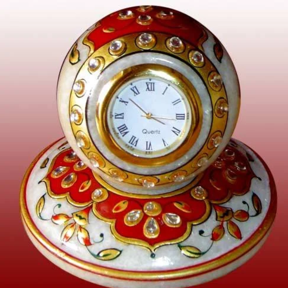 Painted Marble Stylish Clock