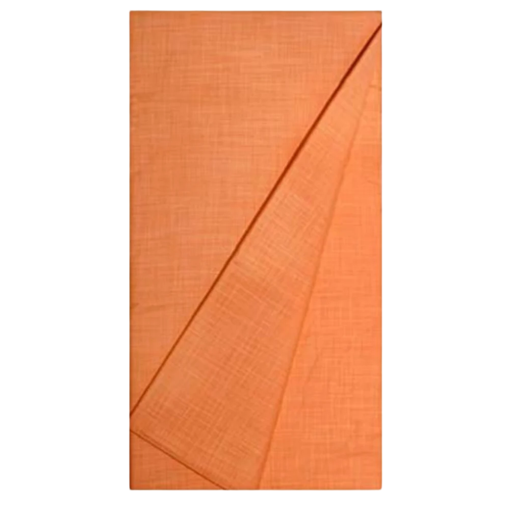 Orange Cotton Linen Shirting Fabric