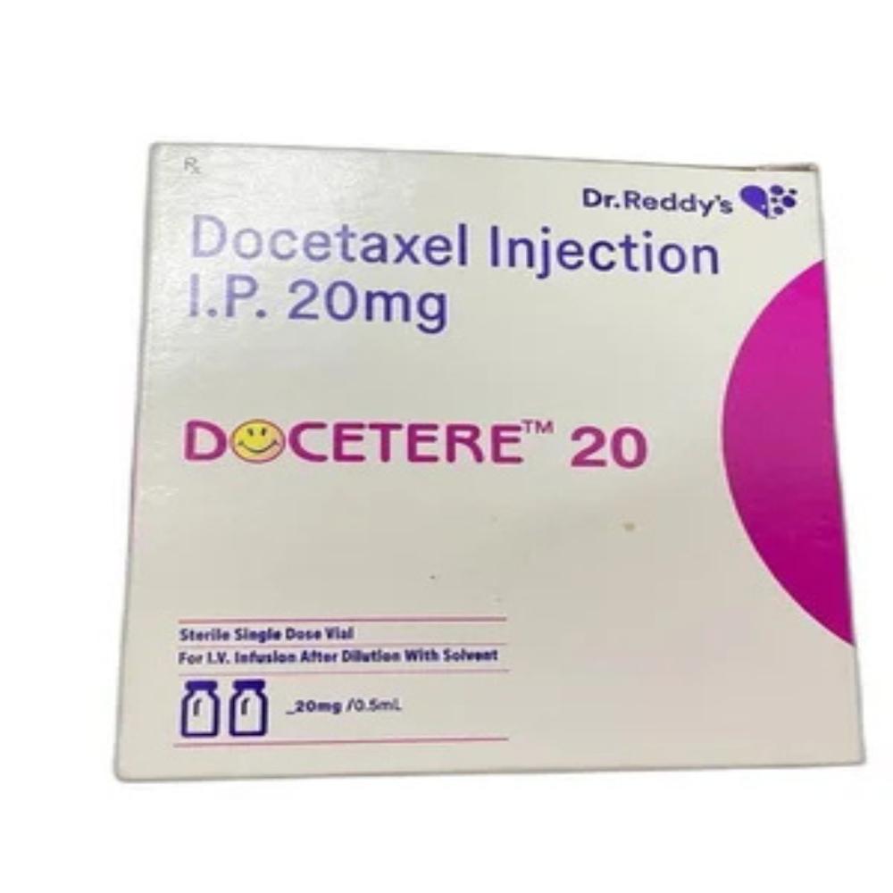 Docetere Docetaxel 20mg Injection - Origin: India