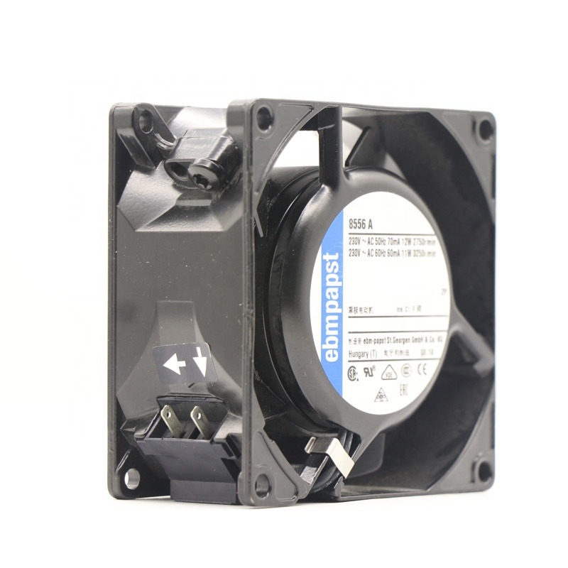 ebmpapst 8556A 230V AC 12/11W 8cm 52m3/h 80x80x38mm 0.07A 2750RPM Ball Bearing All Metal Heat-resistant Axial Cooling Fan