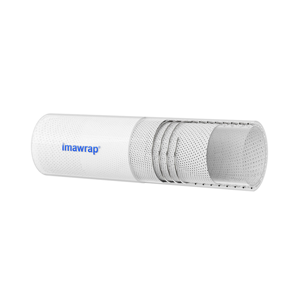 Imawrap - Platinum Cured Silicone Hose, जिसे 4 प्लाई पॉलिएस्टर फैब्रिक और SS 316 हेलिकल वायर से सशक्त किया गया है।