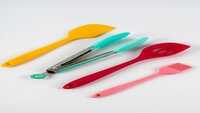 Combo 1 - Silicone Kitchen Tools Set- Spatula, Brush, Tong And Turner (pack Of 4 Pcs)