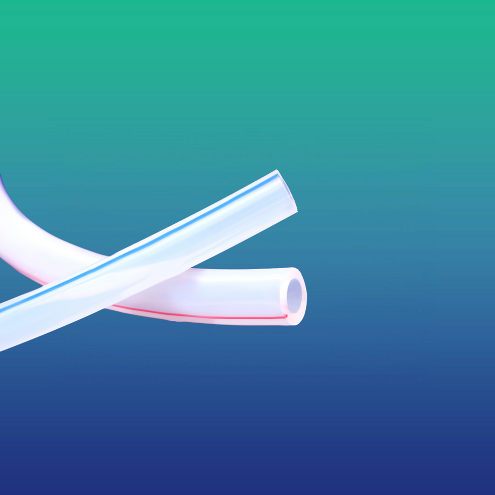 Bi-colour silicone tube