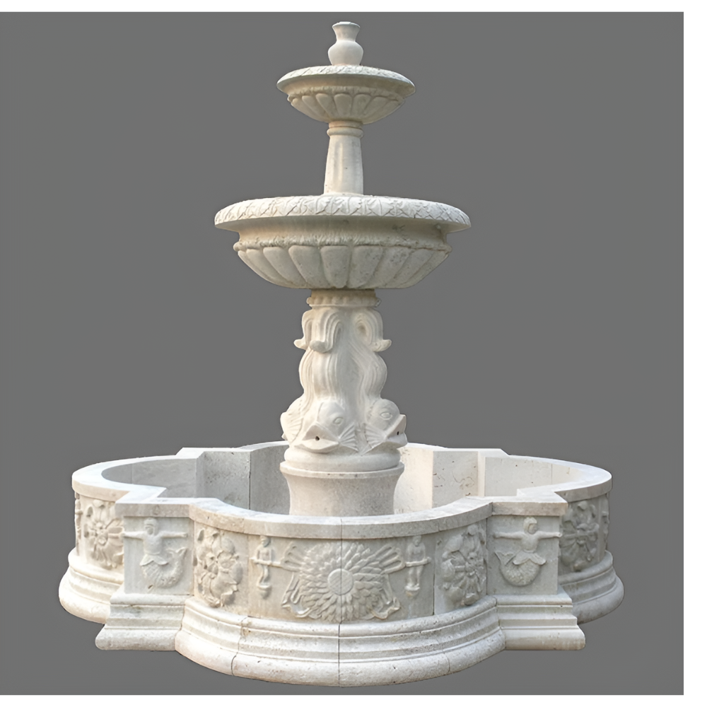 white marble stylish fountain