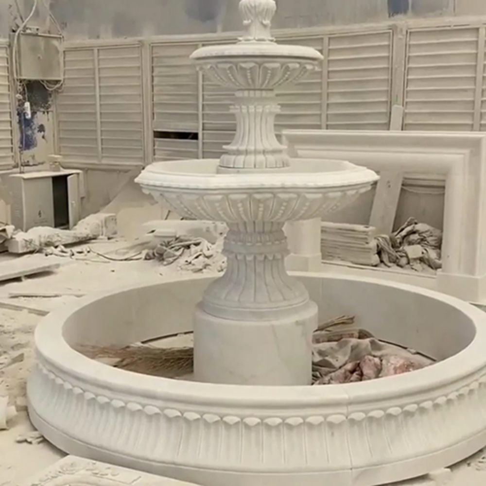 white marble stylish fountain