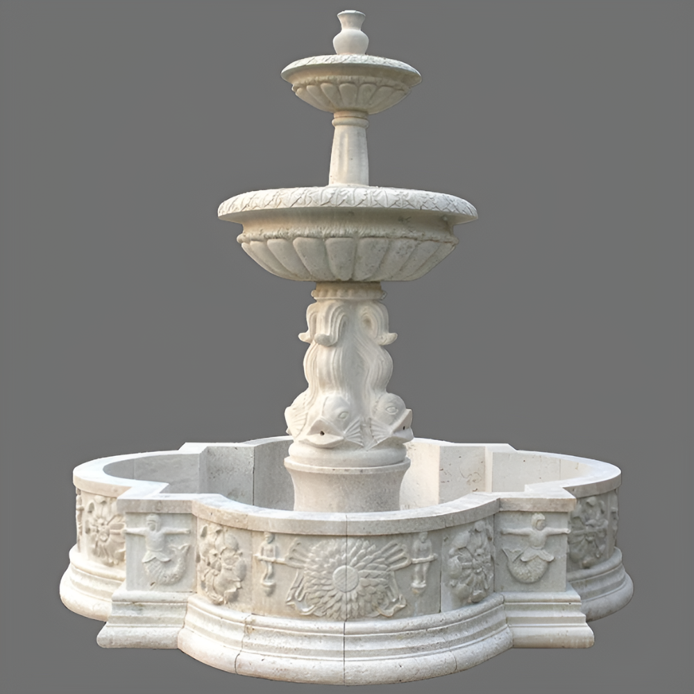 white marble stylish fountain