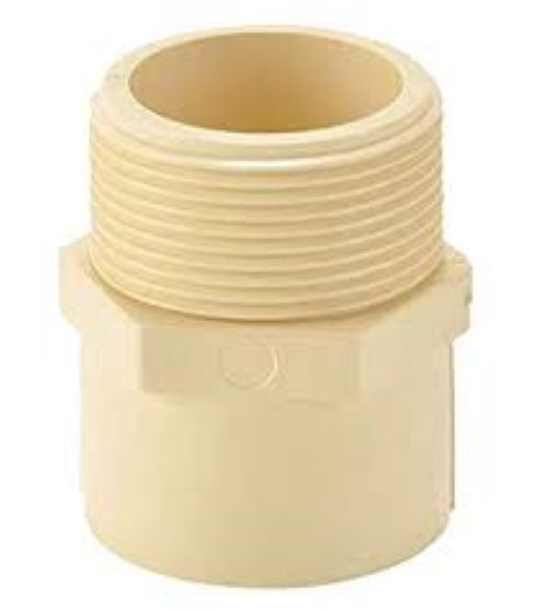 Male Threaded Adaptor - Cpvc/brass, Ansi Standard Size, Hot Rolled Technique | High-pressure Reducing Fitting For Connecting Pipes
