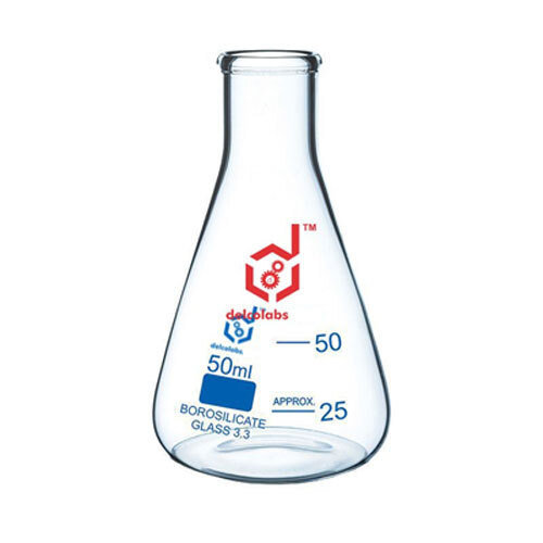 Flask Erlenmeyer, Narrow Mouth, Borosilicate Glass