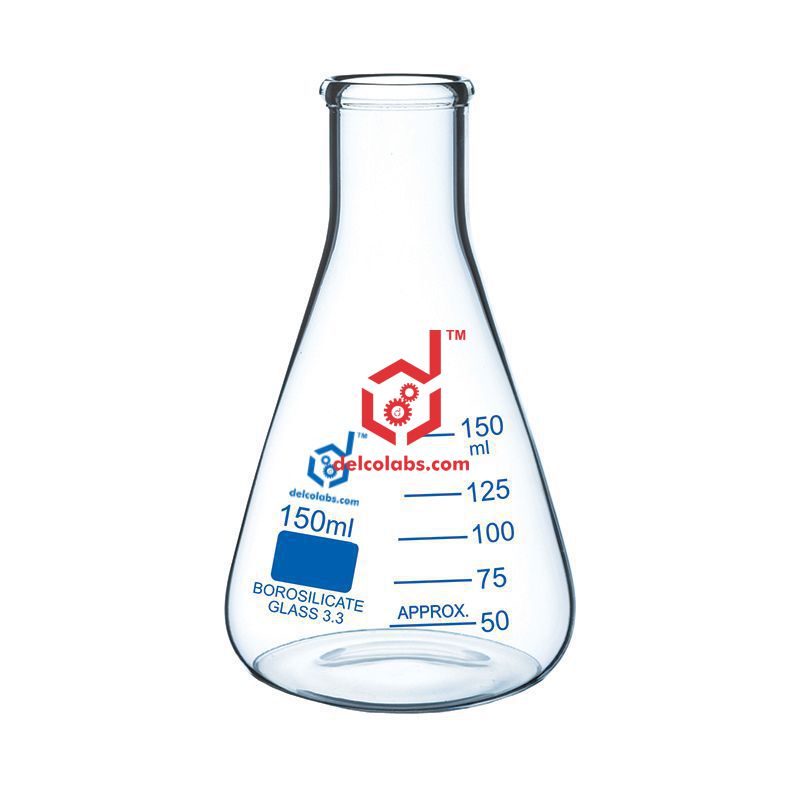 Flask Erlenmeyer, Narrow Mouth, Borosilicate Glass