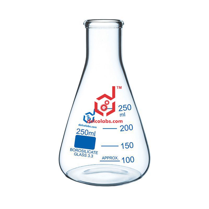 Flask Erlenmeyer, Narrow Mouth, Borosilicate Glass