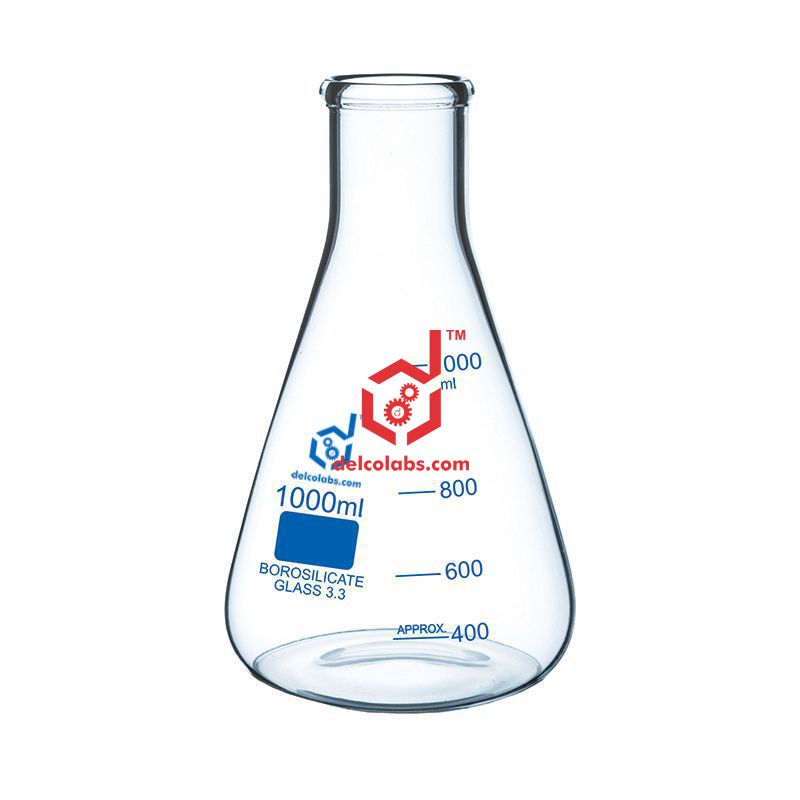 Flask Erlenmeyer, Narrow Mouth, Borosilicate Glass