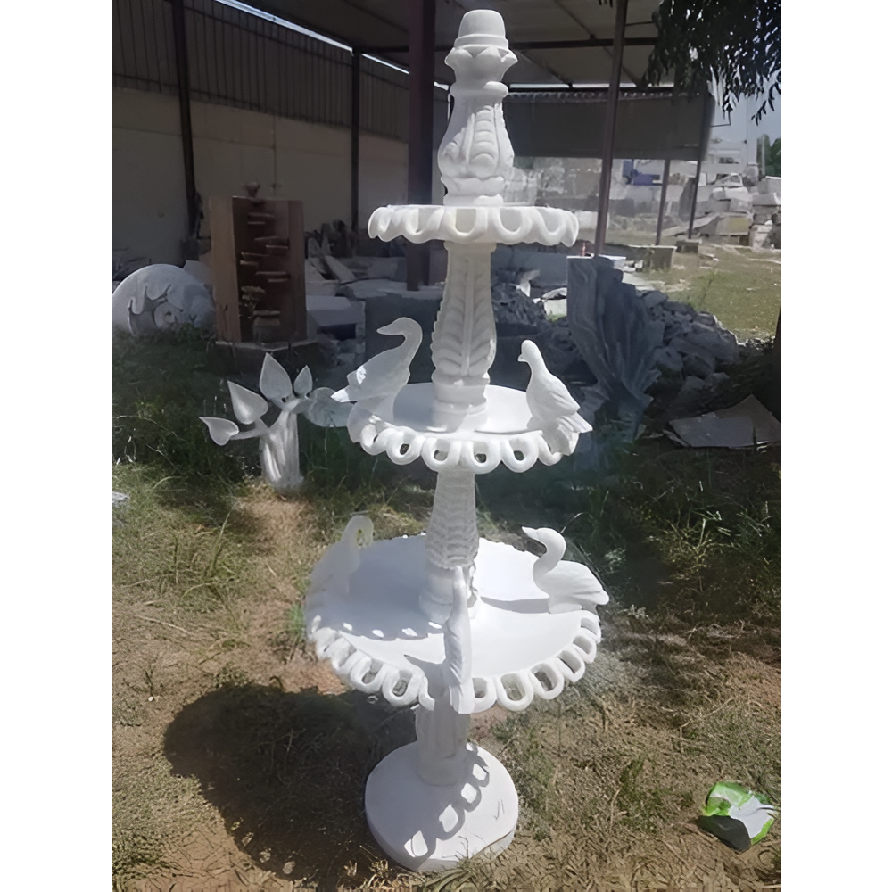 two different tier shape marble water fountain