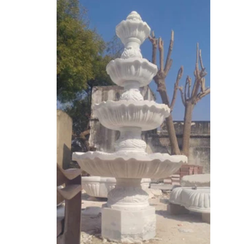 two different tier shape marble water fountain