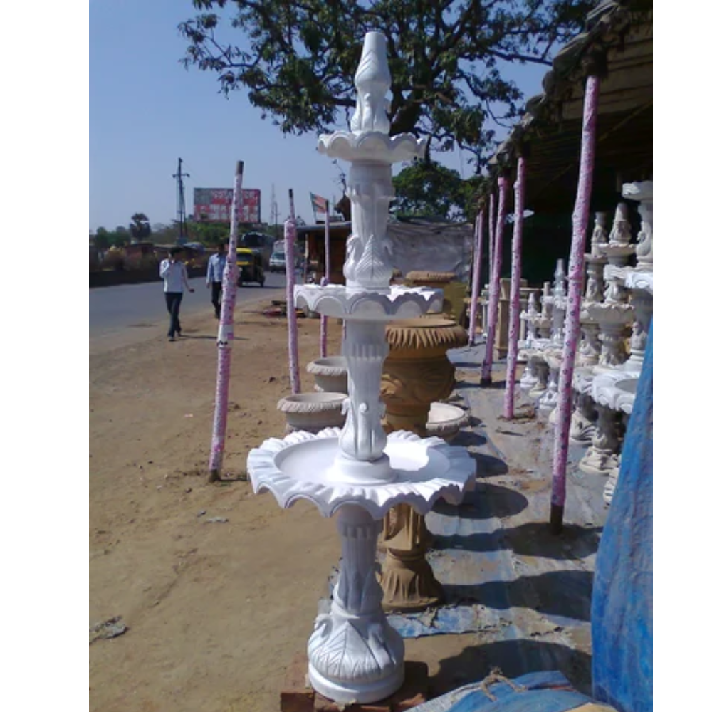 two different tier shape marble water fountain