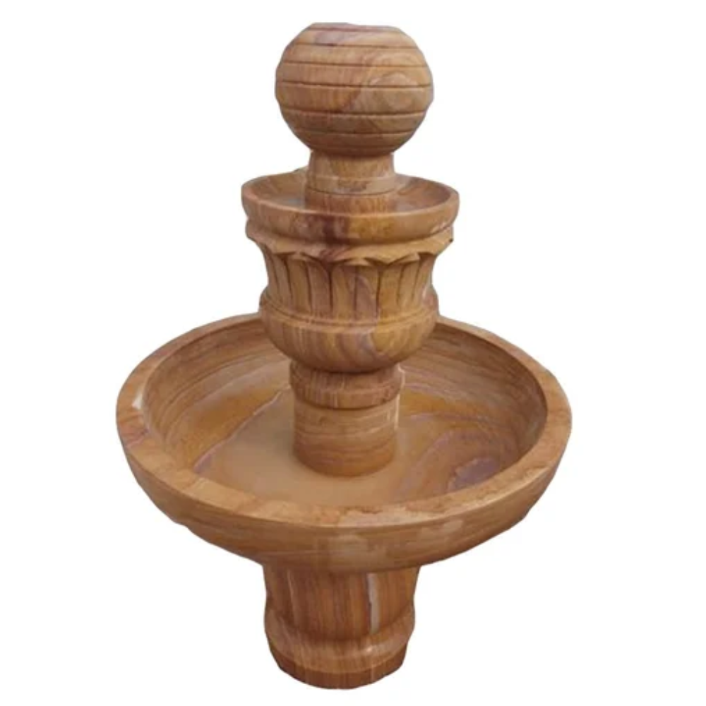 Stunning Look Garden Decorative Brown Sandstone Water Fountain - Power Source: None