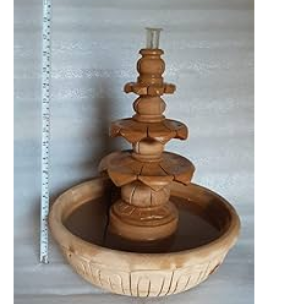 Stunning Look Garden Decorative Brown Sandstone Water Fountain - Power Source: None