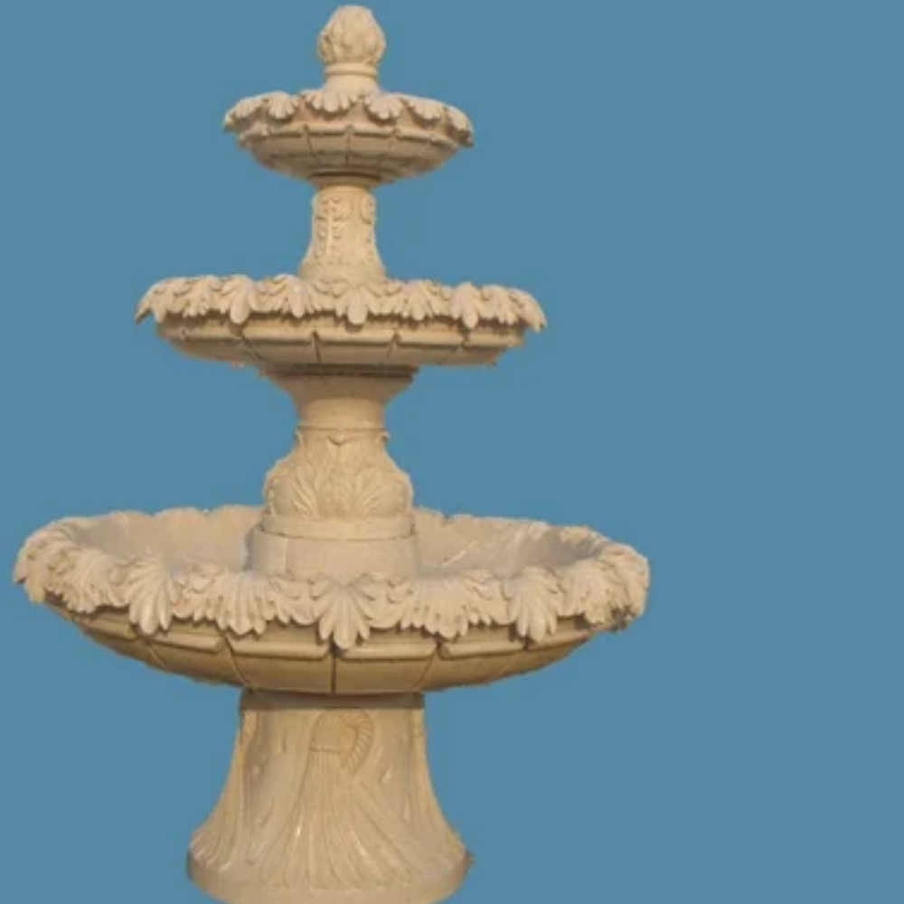 Stunning Look Garden Decorative Brown Sandstone Water Fountain - Power Source: None
