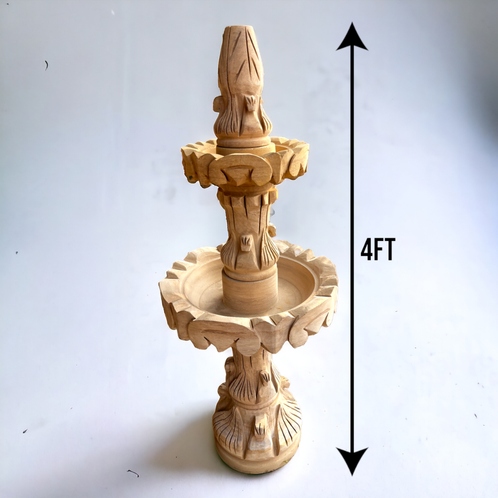 Stunning Look Garden Decorative Brown Sandstone Water Fountain - Power Source: None