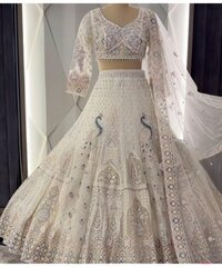 White bridal lehenga choli