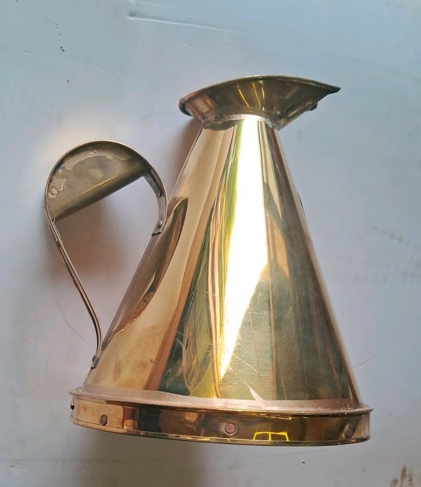 Petrol Brass Jar - Color: Golden