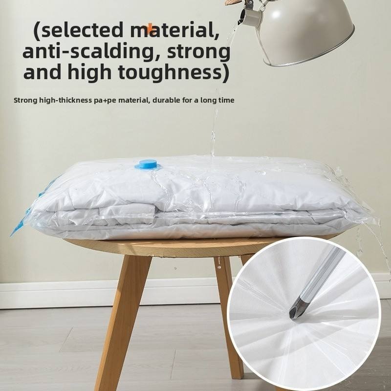Imported Vacuum Bag - Multi-layer Plastic, Combo Pack (5 Bags - 40x60cm, 50x70cm, 60x80cm) + Free Hand Pump | Airtight, Leak-proof, Reusable, Moisture & Dust Protection