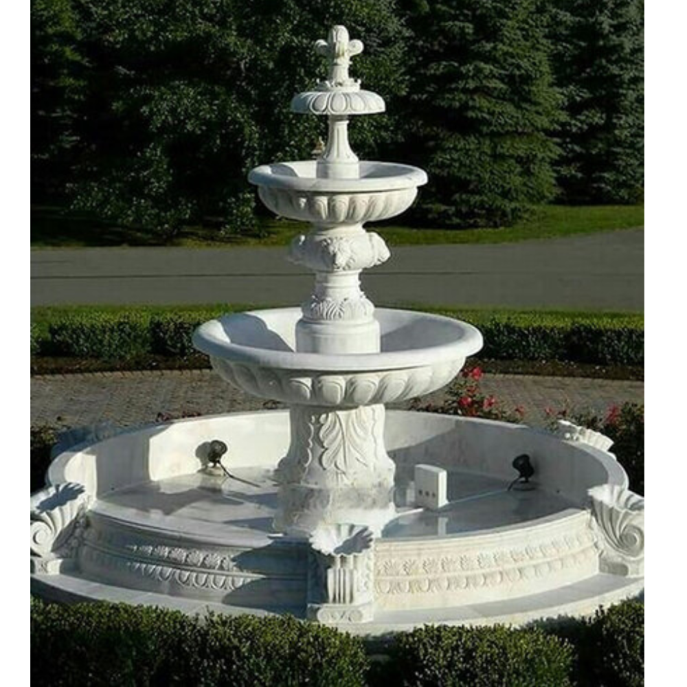 great shape marble water fountain