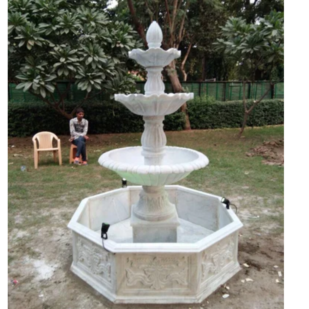 great shape marble water fountain