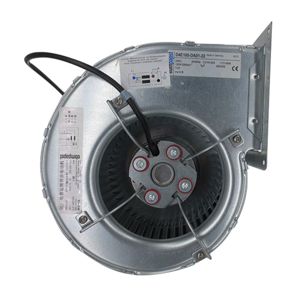 ebmpapst D4E160-DA01-22 230V AC 117W 160mm 1200RPM Ball Bearing Turbine Inlet Blower Centrifugal Cooling Fan