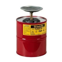 Justrite Plunger Can 10308 - Color: Red