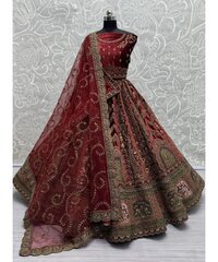 Maroon bridal lehenga choli