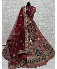 Maroon bridal lehenga choli