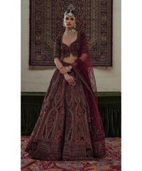 Maroon bridal lehenga choli