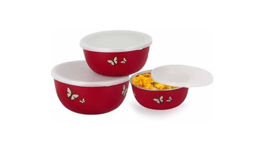 Stainless Steel Microwave Safe Euro Bowl Set Of 4