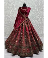 Maroon Designer bridal lehenga