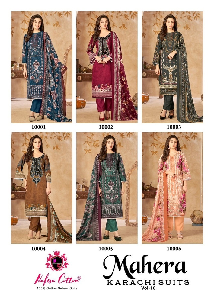 Nafisa Mahera Vol-10  Karachi dress material