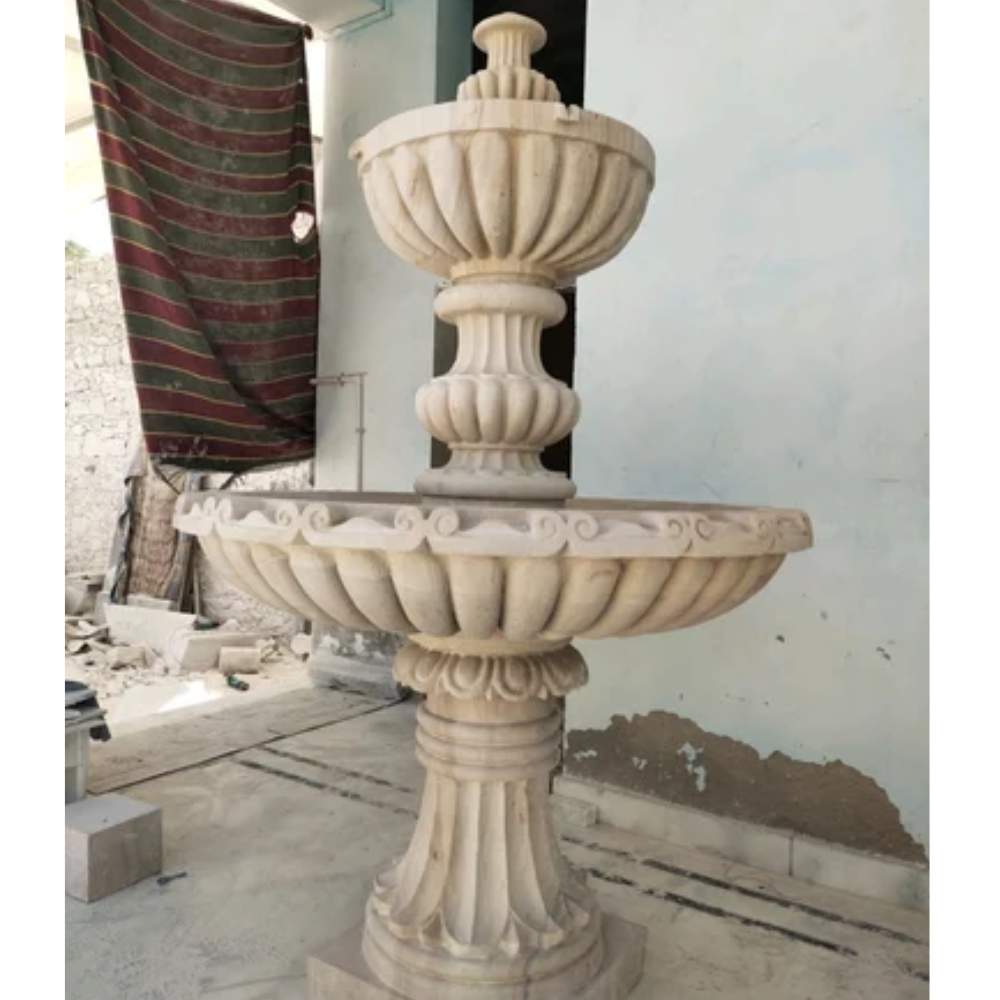 designing sandstone outdoor fountain