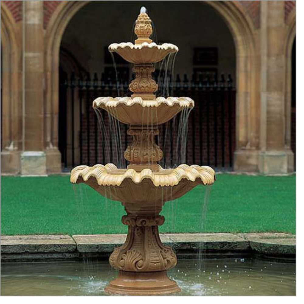 designing sandstone outdoor fountain