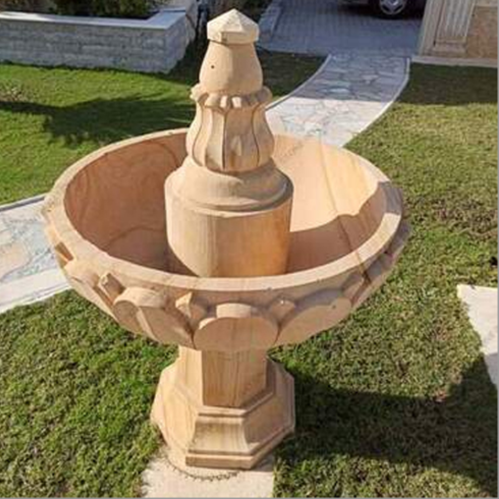 designing sandstone outdoor fountain