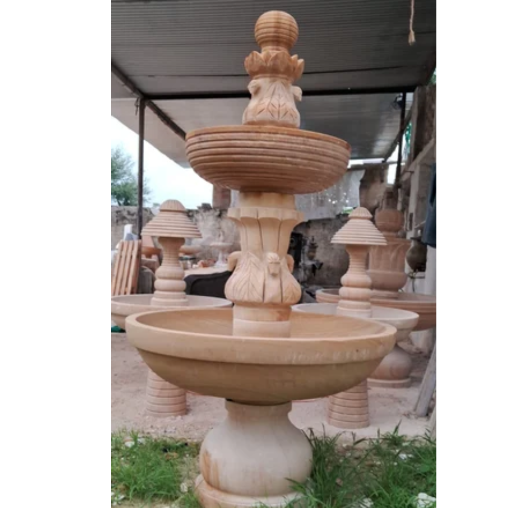 designing sandstone outdoor fountain