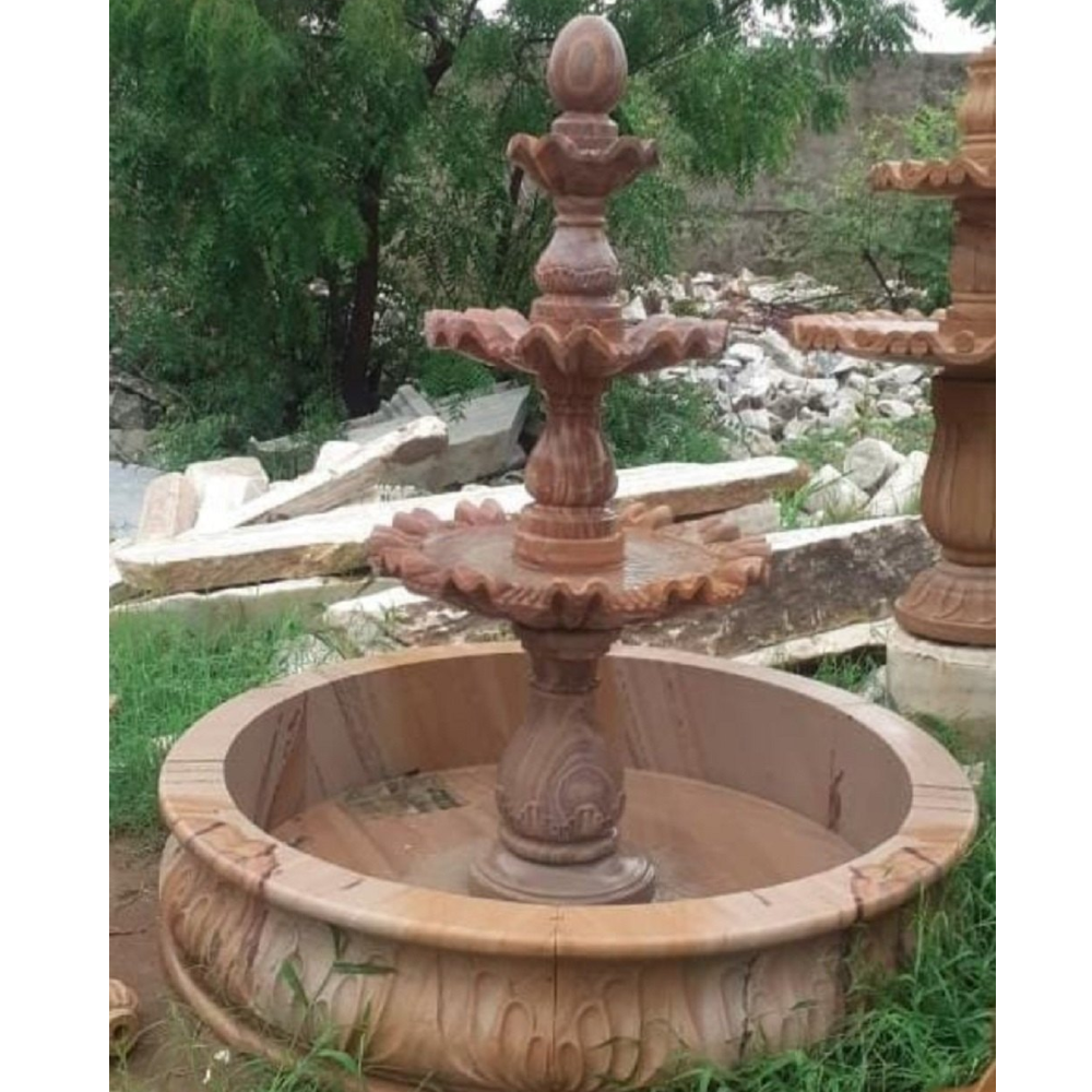 3 tier sandstone fountain